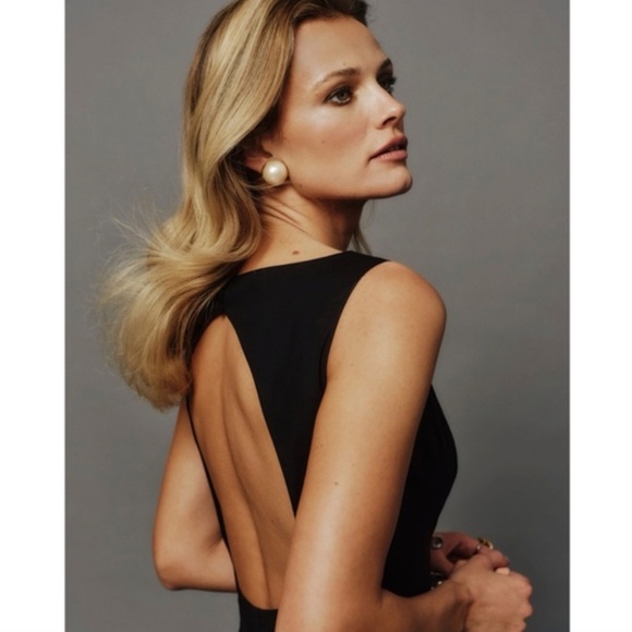 ANTHROPOLOGIE REFORMATION ELVIRA OPEN BACK MIDI DRESS BLACK ORGANIC COTTON 6 NWT - Picture 10 of 13